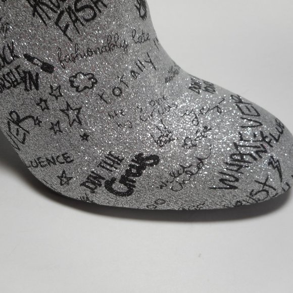 NEW SAM ELDELMEN Silver Retro Club Style Ankle Boots - Picture 7 of 8